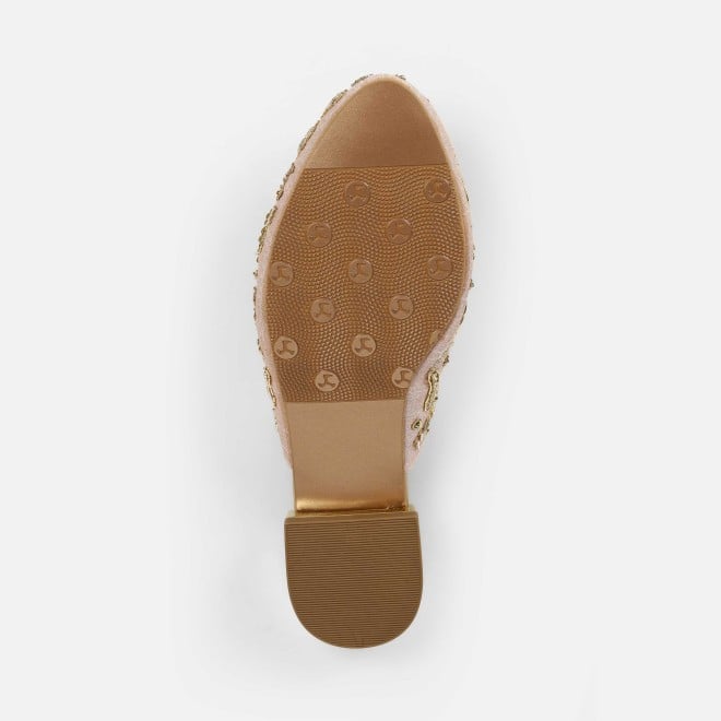 Mochi Women Gold Wedding Slip Ons (SKU: 35-2391-15-38)