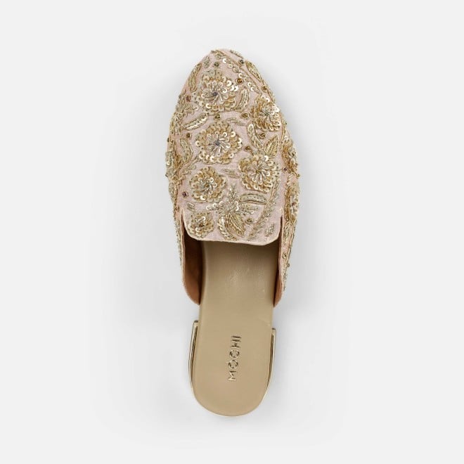 Mochi Women Gold Wedding Slip Ons (SKU: 35-2391-15-38)