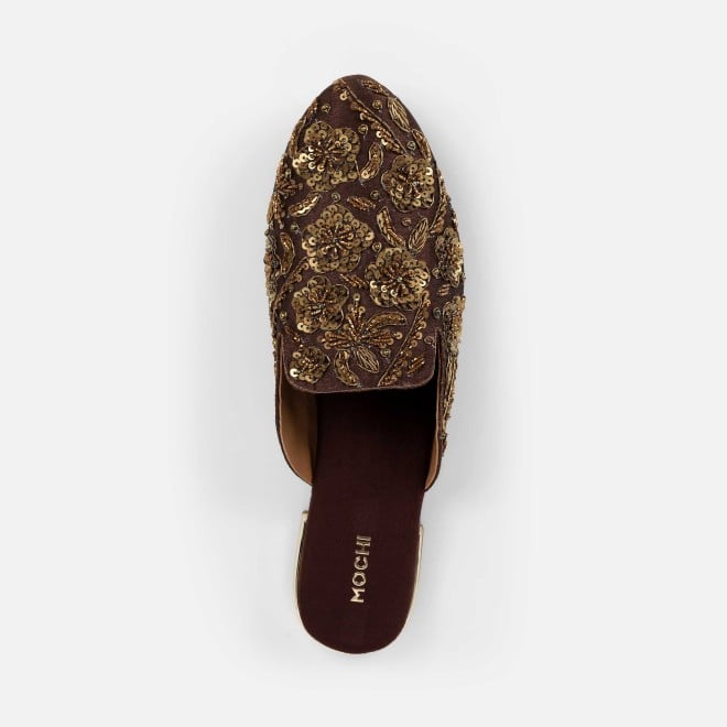 Mochi Women Bronze Wedding Slip Ons (SKU: 35-2391-46-36)