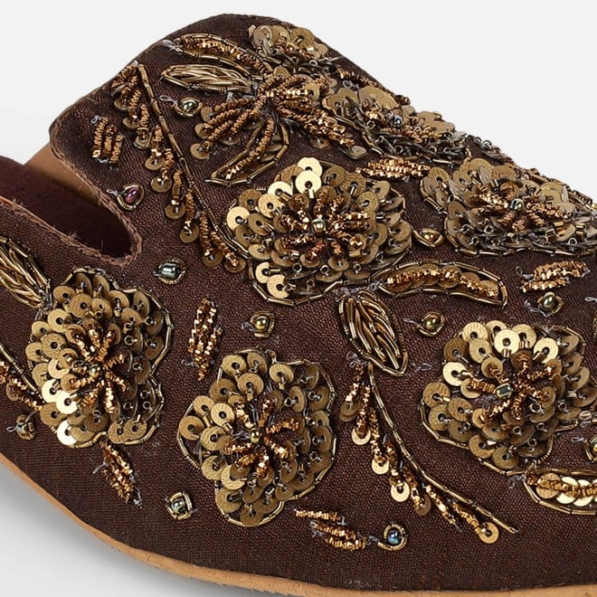 Mochi Women Bronze Wedding Slip Ons (SKU: 35-2391-46-36)