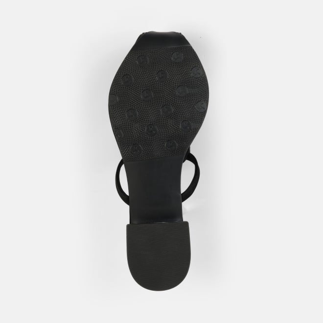 Mochi Women Black Ethnic Slip Ons (SKU: 35-2408-11-36)
