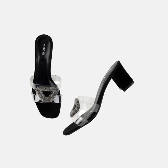 Mochi Women Black Casual Slip Ons (SKU: 35-2423-11-36)