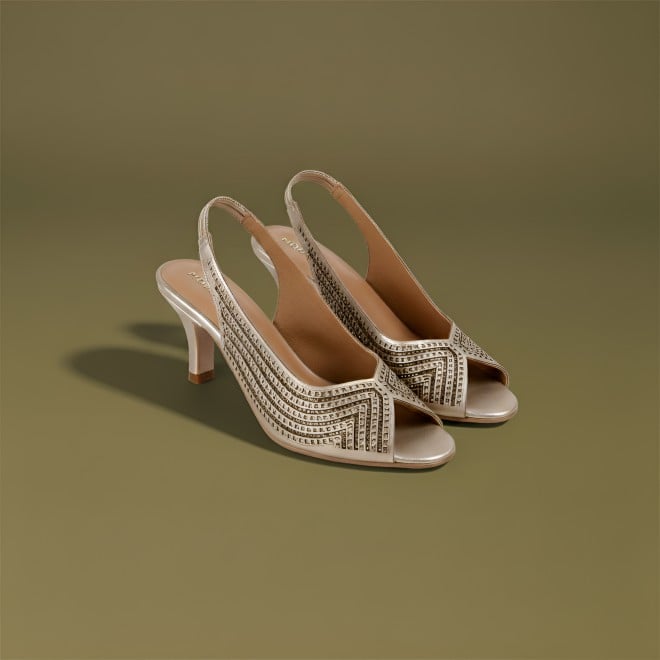 Mochi Women Rose-gold Party Sandals (SKU: 35-2426-52-36)