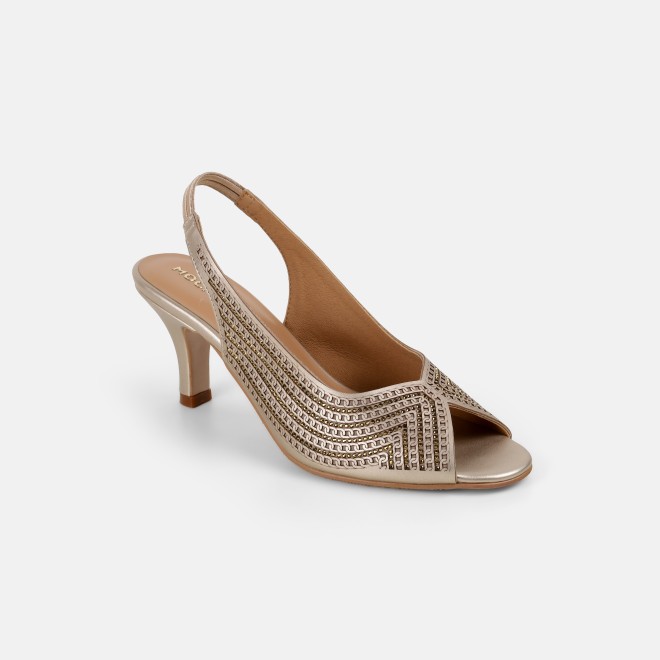 Mochi Women Rose-gold Party Sandals (SKU: 35-2426-52-36)