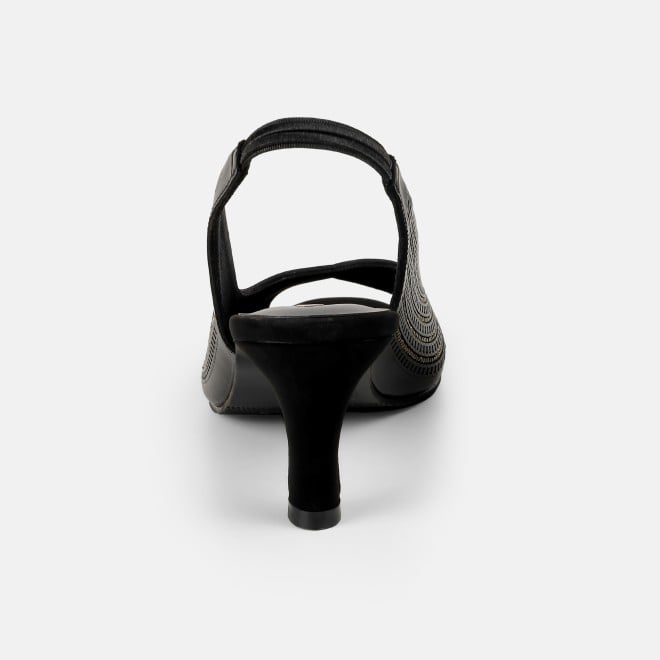 Mochi Women Black Party Sandals (SKU: 35-2426-11-36)