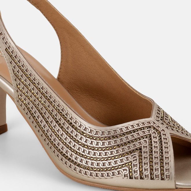 Mochi Women Rose-gold Party Sandals (SKU: 35-2426-52-36)