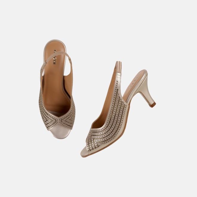 Mochi Women Rose-gold Party Sandals (SKU: 35-2426-52-36)