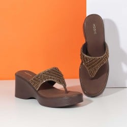 Women Antic-gold Ethnic Slip Ons