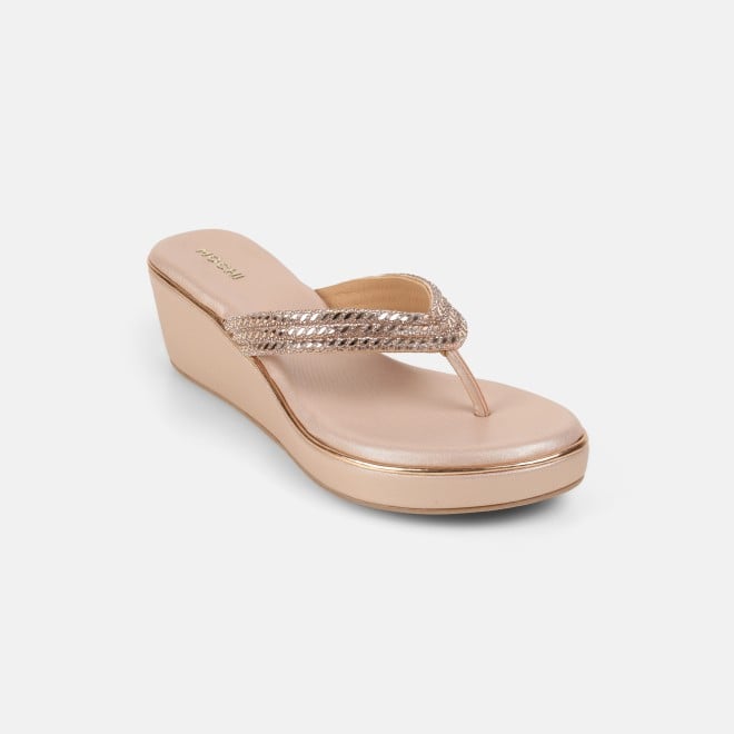 Mochi Women Rose-gold Casual Slip Ons (SKU: 35-2435-52-38)
