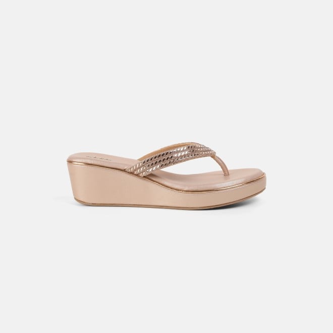 Mochi Women Rose-gold Casual Slip Ons (SKU: 35-2435-52-38)