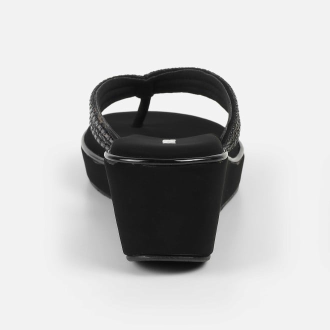 Mochi Women Black Party Slip Ons (SKU: 35-2435-11-36)