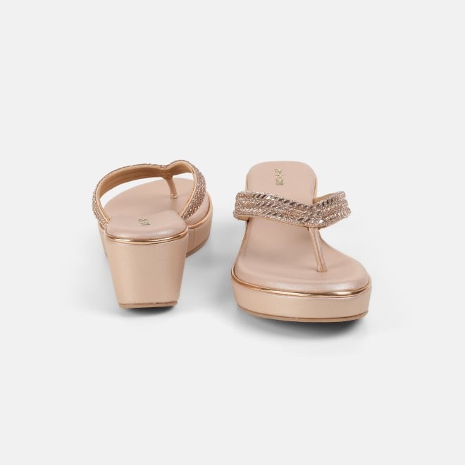 Mochi Women Rose-gold Casual Slip Ons (SKU: 35-2435-52-38)