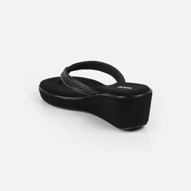 Mochi Women Black Party Slip Ons (SKU: 35-2435-11-36)