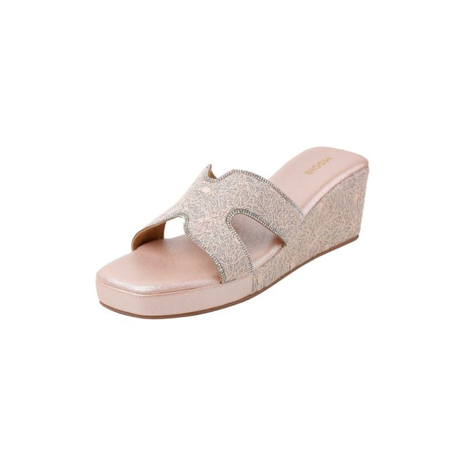 Mochi Women Peach Ethnic Slip Ons (SKU: 35-2496-80-38)