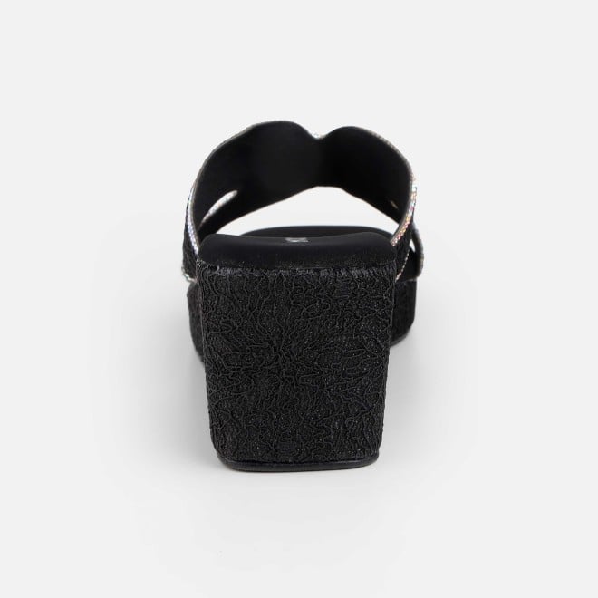 Mochi Women Black Ethnic Slip Ons (SKU: 35-2496-11-36)