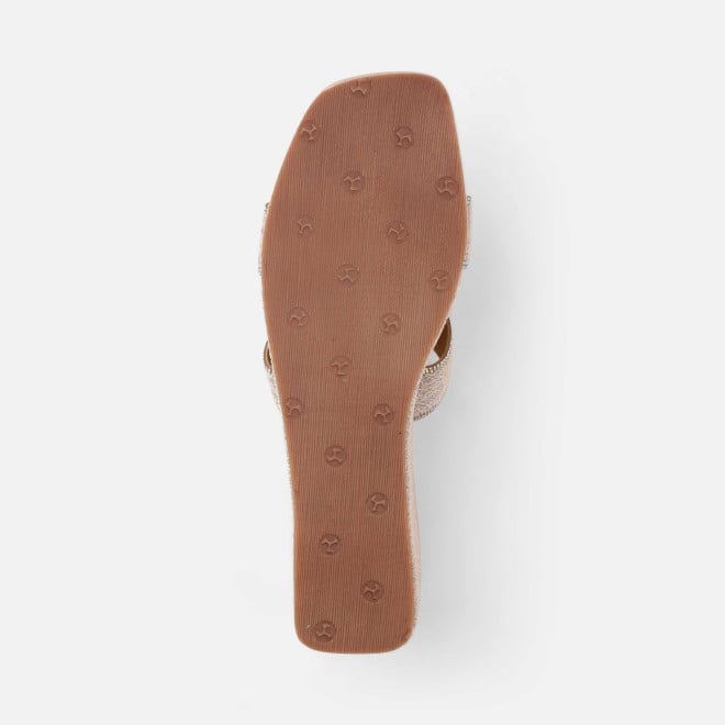 Mochi Women Peach Ethnic Slip Ons (SKU: 35-2496-80-38)