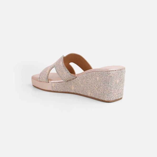 Mochi Women Peach Ethnic Slip Ons (SKU: 35-2496-80-38)