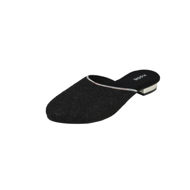 Mochi Women Black Wedding Slip Ons (SKU: 35-2497-11-39)