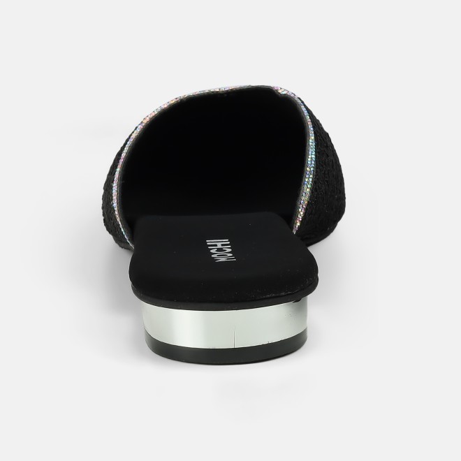 Mochi Women Black Wedding Slip Ons (SKU: 35-2497-11-39)