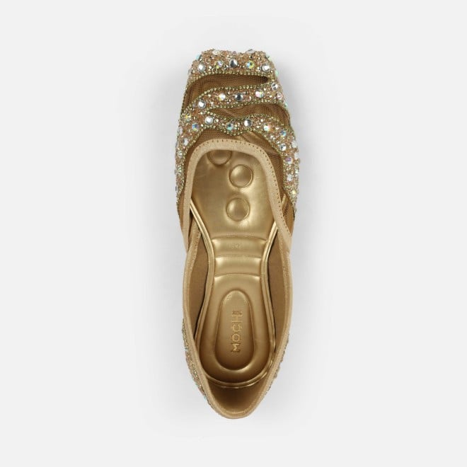 Mochi Women Gold Ethnic Jutis (SKU: 35-2517-15-36)