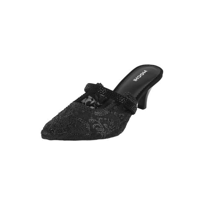 Mochi Women Black Wedding Slip Ons (SKU: 35-2570-11-36)