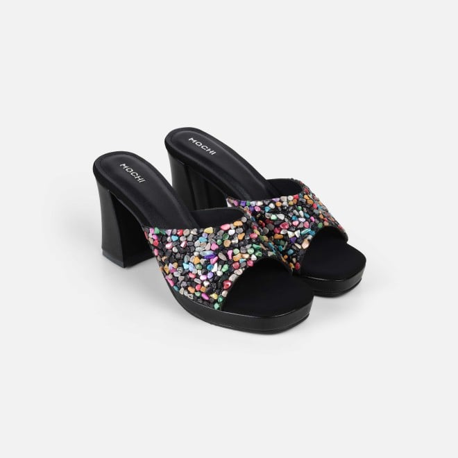 Mochi Women Black Casual Slip Ons (SKU: 35-2590-11-36)