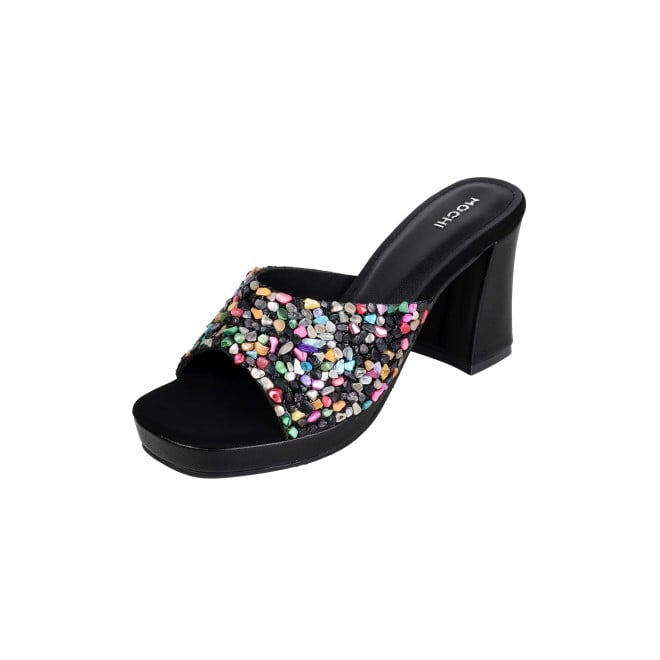 Mochi Women Black Casual Slip Ons (SKU: 35-2590-11-36)