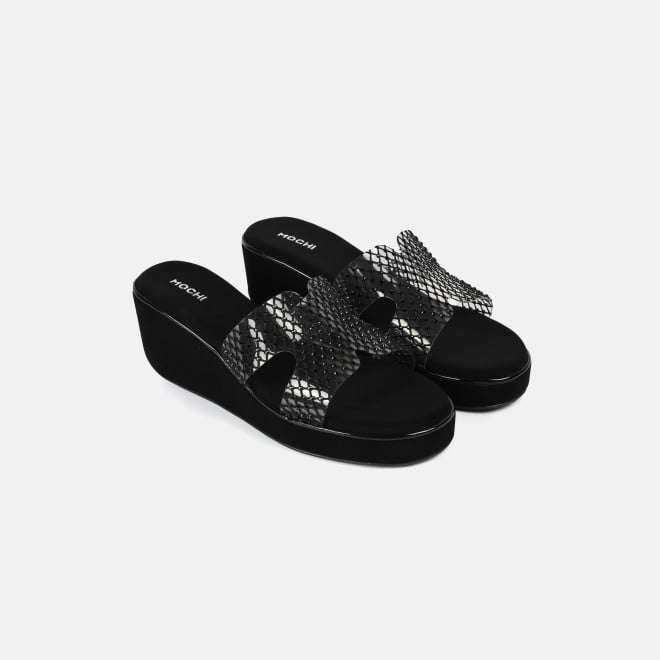 Mochi Women Black Casual Slip Ons (SKU: 35-2597L-11-42)