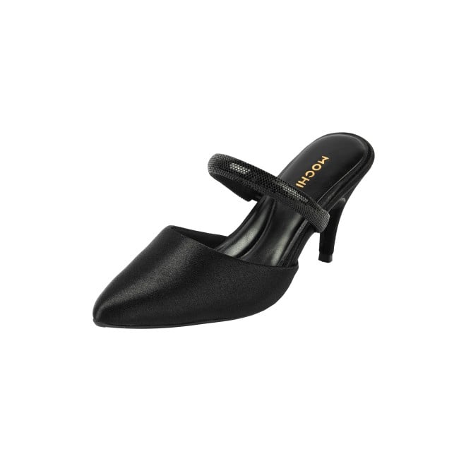 Mochi Women Black Formal Slip Ons (SKU: 35-2600-11-36)