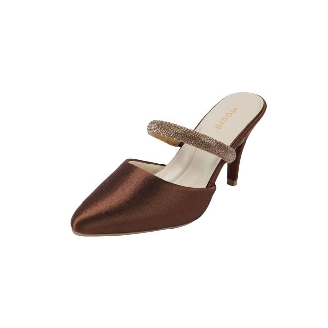 Mochi Women Bronze Formal Slip Ons (SKU: 35-2600-46-36)