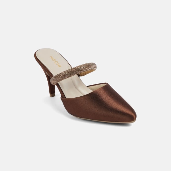 Mochi Women Bronze Formal Slip Ons (SKU: 35-2600-46-36)