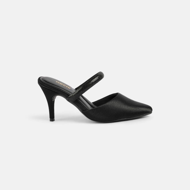 Mochi Women Black Formal Slip Ons (SKU: 35-2600-11-36)
