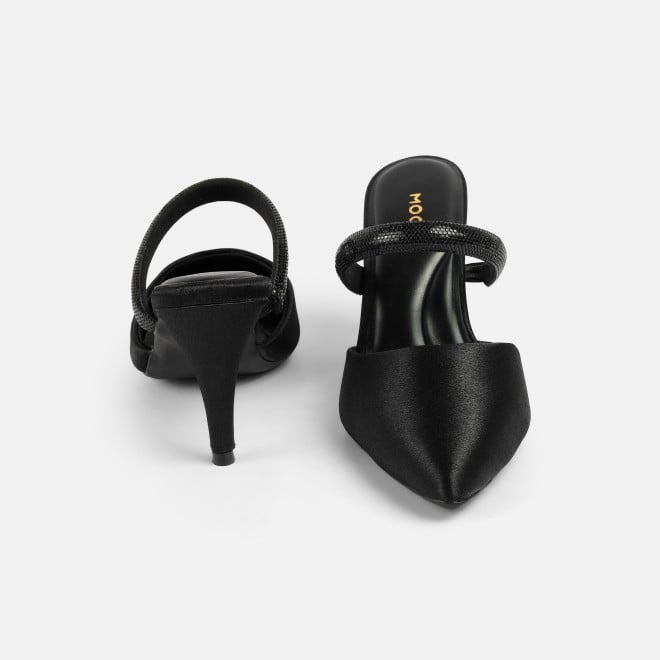 Mochi Women Black Formal Slip Ons (SKU: 35-2600-11-36)