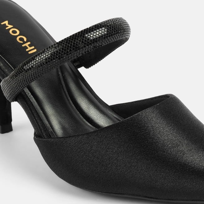 Mochi Women Black Formal Slip Ons (SKU: 35-2600-11-36)