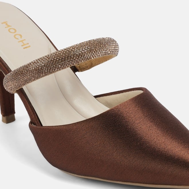 Mochi Women Bronze Formal Slip Ons (SKU: 35-2600-46-36)