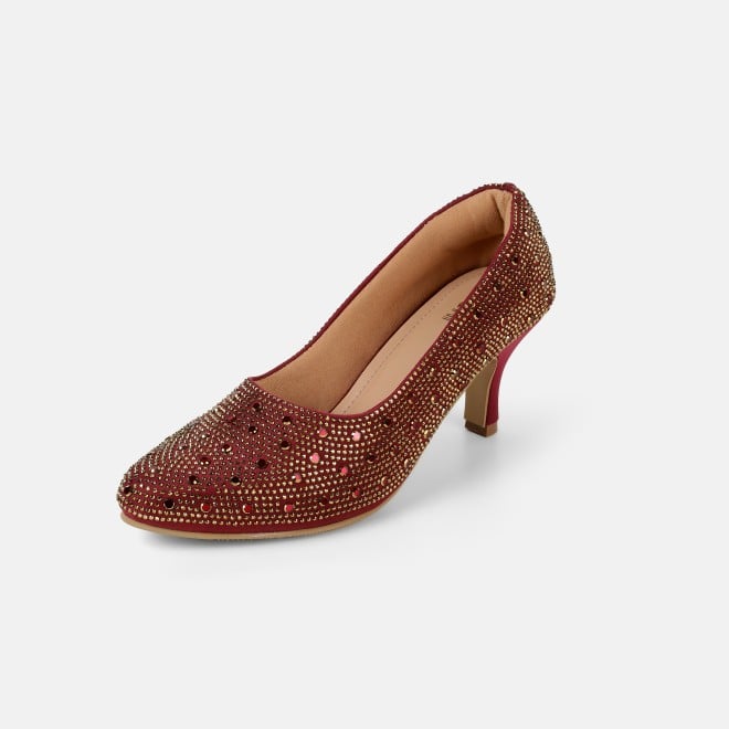 Mochi Women Maroon Party Pumps (SKU: 35-2622-44-36)