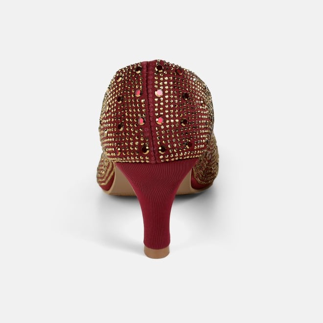 Mochi Women Maroon Party Pumps (SKU: 35-2622-44-36)