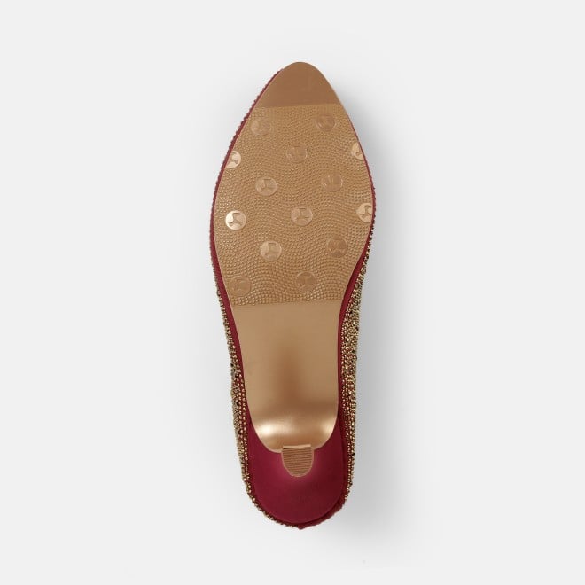 Mochi Women Maroon Party Pumps (SKU: 35-2622-44-36)
