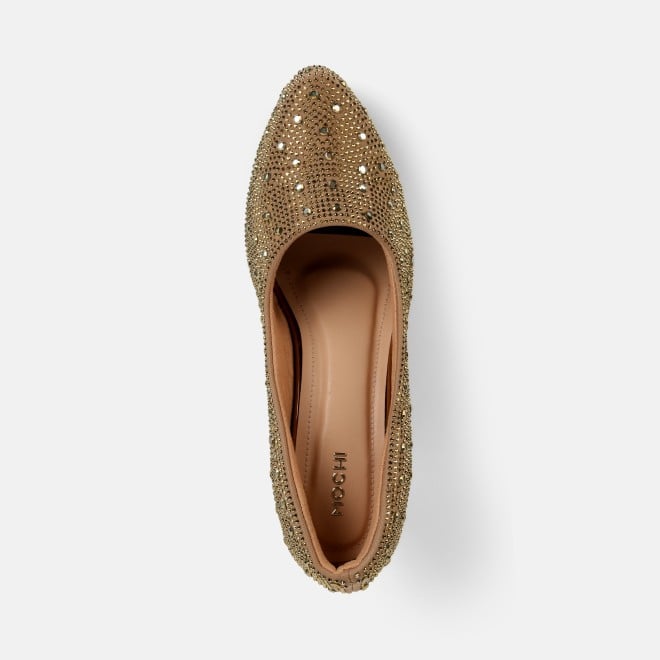 Mochi Women Antic-gold Party Pumps (SKU: 35-2622-28-36)