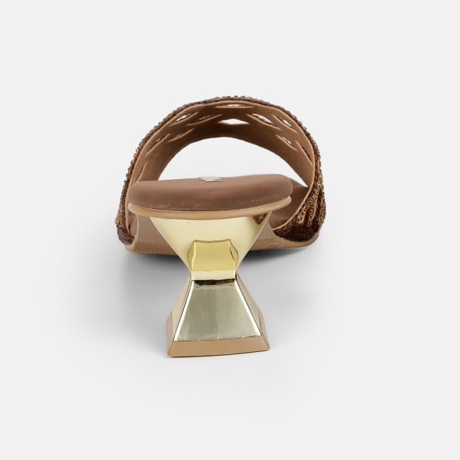 Mochi Women Bronze Wedding Slip Ons (SKU: 35-2630-46-36)