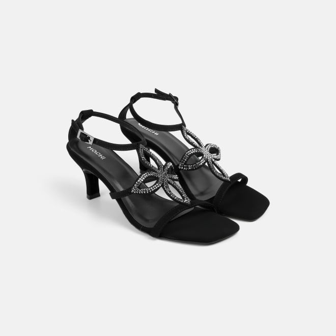Mochi Women Black Party Sandals (SKU: 35-2632-11-36)