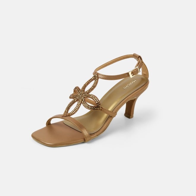 Mochi Women Antic-gold Party Sandals (SKU: 35-2632-28-36)