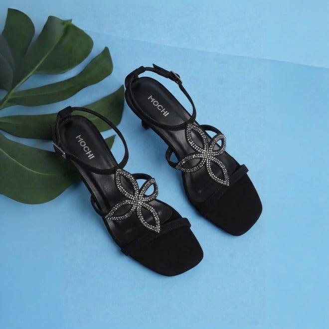Mochi Women Black Party Sandals (SKU: 35-2632-11-36)