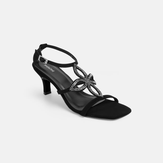 Mochi Women Black Party Sandals (SKU: 35-2632-11-36)