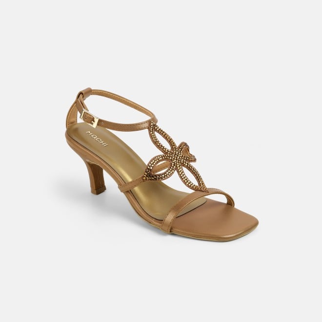 Mochi Women Antic-gold Party Sandals (SKU: 35-2632-28-36)