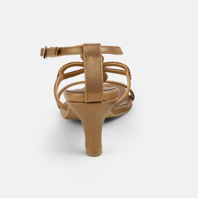 Mochi Women Antic-gold Party Sandals (SKU: 35-2632-28-36)