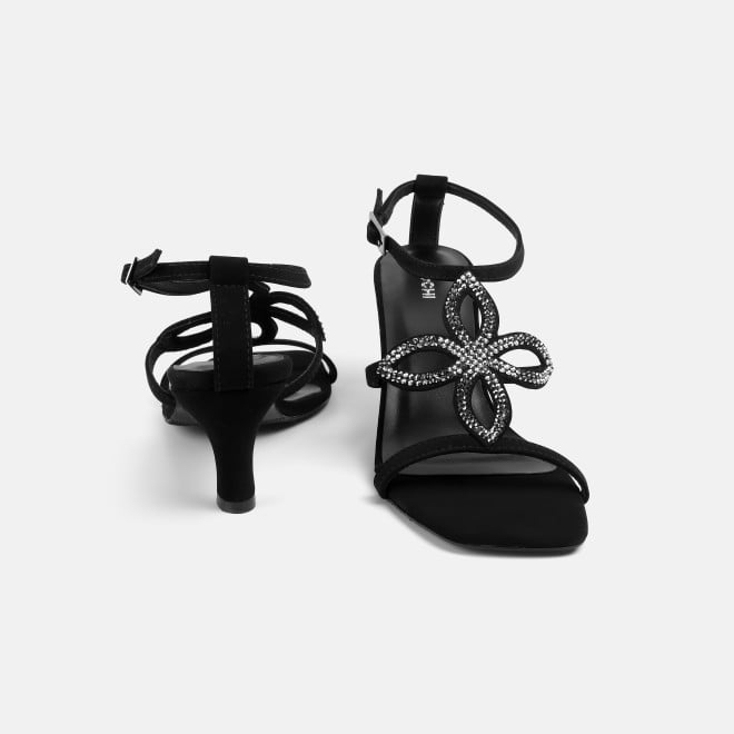 Mochi Women Black Party Sandals (SKU: 35-2632-11-36)