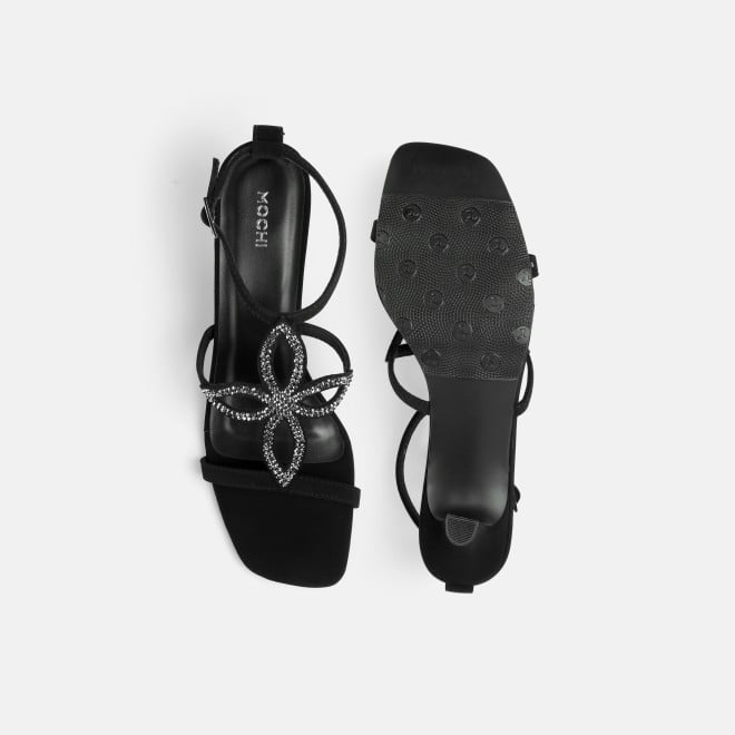 Mochi Women Black Party Sandals (SKU: 35-2632-11-36)