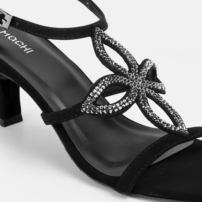 Mochi Women Black Party Sandals (SKU: 35-2632-11-36)