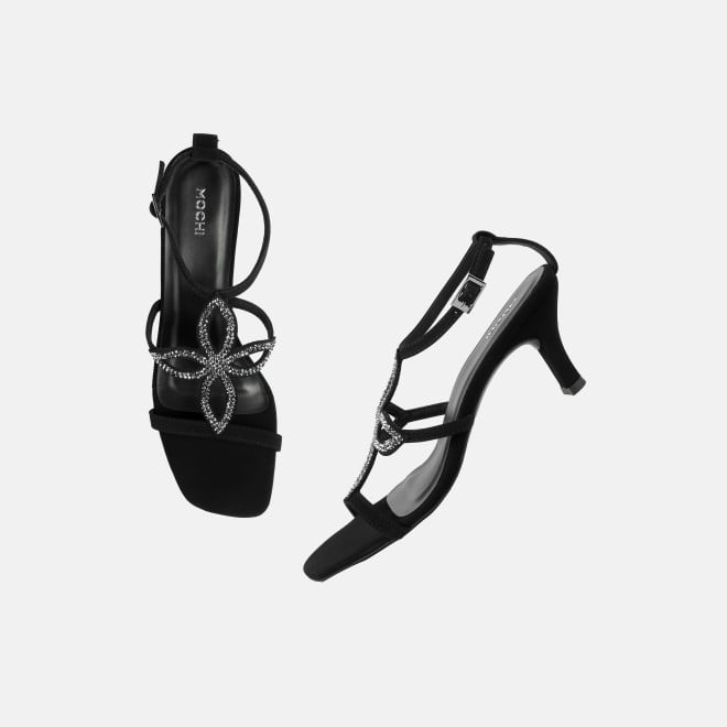 Mochi Women Black Party Sandals (SKU: 35-2632-11-36)